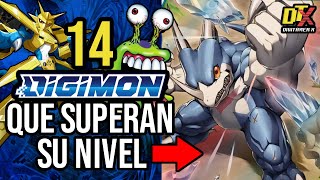 Top 14 Digimon Que Rompen las Reglas y son Más FUERTES para su Nivel [upl. by Eatnohs891]