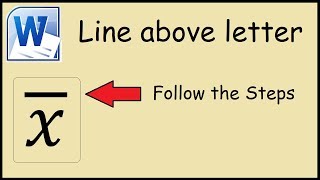 How to Put a Line Above a Letter in Word [upl. by Suicul]