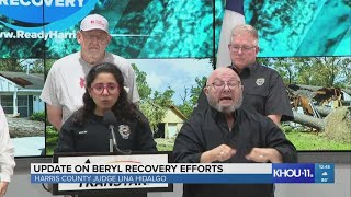 Harris County Judge Lina Hidalgo gives update on Beryl recovery efforts [upl. by Daveda662]