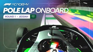 Go Onboard With Doriane Pins Pole Lap  Jeddah 2024  F1 Academy [upl. by Quint546]