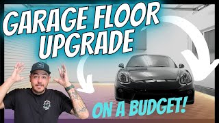 Best CHEAP GARAGE FLOORING for a showroom look DIY [upl. by Rossi]