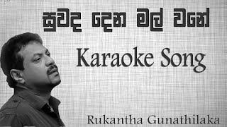 suwada dena mal wane karaoke  without voice  with lyrics  Rukantha gunathilaka [upl. by Nsaj621]