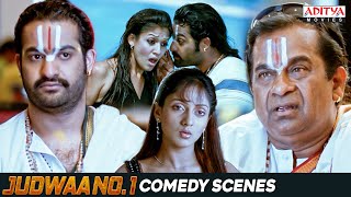 Judwaa No 1 Movie Comedy Scenes  South Movie  NTR Nayanthara Brahmanandam  Aditya Movies [upl. by Kyrstin]