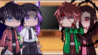 Hashiras React To Tanjiro And Nezuko  Demon Slayer  Gacha React [upl. by Ylluz491]