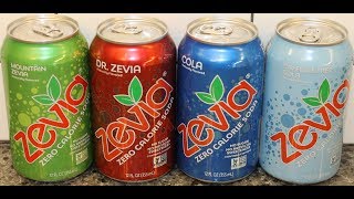 Zevia Mountain Zevia Dr Zevia Cola Caffeine Free Cola Review [upl. by Philomena]