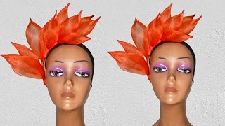 How to make Crinoline leaves designsCrinoline Fascinator [upl. by Adile]