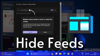 Windows 11 23H2 Show or Hide Feeds in Widgets Enable New Feature [upl. by Annayek]