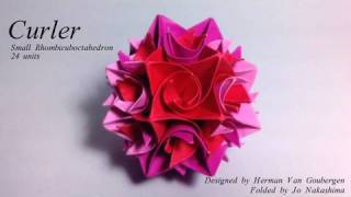 Origami Curler  Small Rhombicuboctahedron Herman Van Goubergen [upl. by Itnuahsa]