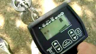 Whites Prizm II metal detector depth and ID test with coins at 6 inches deep [upl. by Armilda]