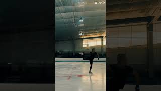 Broken leg to catch to backspin Lemme know if yall have any video suggestions figureskating spin [upl. by Tereve]