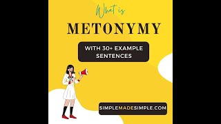 Metonymy  Figure of speech  with 30 example sentences [upl. by Eceirehs155]