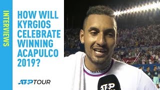 How Will Kyrgios Celebrate Winning Acapulco 2019 [upl. by Safko]