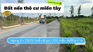 🌴Đất nền thô cư gần chợ ngang 6x23 100 thổgiá 200triệuhuyện Tân Phú Đông zalo ☎️0977788854 [upl. by Esinned]