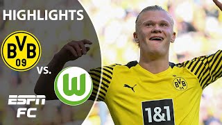 Erling Haaland scores twice as Dortmund CRUSHES Wolfsburg  Bundesliga Highlights [upl. by Nyraa]