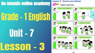 Grade 1 English Myanmar new curriculum textbook Unit 7 Lesson 3 Touch your friend [upl. by Elleral]