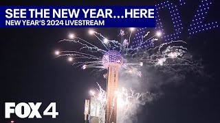 WATCH Dallas New Years Eve Fireworks and Drone Show  FOX 4 [upl. by Kenward]