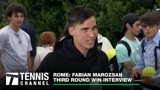 Fabian Marozsan on Winning Strategy Tennis Idols and Career Goals  2023 Rome Third Round [upl. by Atiuqehc]