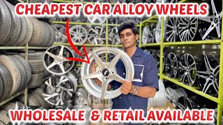 Low Cost Car Alloy Wheels  Tyres  Wholesale amp Retail Available  Old amp New available  Coimbatore [upl. by Adnilahs]