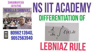 Diffentiation of an Integral LEBNIAZ RULE [upl. by Kast]