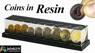 DIY Coins in Epoxy Resin  ART RESIN [upl. by Spencer]