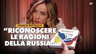 Franco Battaglia quotLa Meloni diceva la verità sulla Russia prima di essere normalizzata dal poterequot [upl. by Pandora]