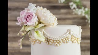 Art Deco Jewels amp Pearls Mould  Karen Davies Sugarcraft  Cake Decorating  How To  Tutorial [upl. by Fogg386]