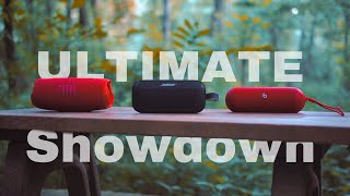 Bose SoundLink Flex Compared JBL Charge 5 amp Beats Pill In Depth Review amp Comparison [upl. by Eyram]