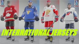 NHL 22  ALL INTERNATIONAL JERSEYS [upl. by Crowns]