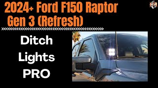 2024 Ford F150 Raptor Gen 3 Ditch Lights PRO  Full Install by MampR Automotive [upl. by Boothe]