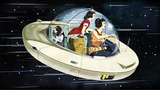 Retrofuturism Warp Drive Travel w Vintage oldies playing from another dimension White Noise [upl. by Tad]