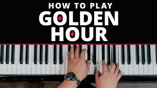 How to play ✨GOLDEN HOUR ✨ On The Piano Beginner Lesson [upl. by Oralla]