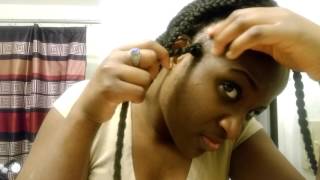 How to CROCHET box braids on short edges [upl. by Akaenahs]