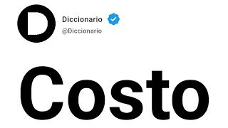 Costo Significado En Español [upl. by Vano]