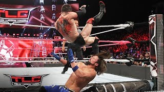 quotThe Demonquot Finn Bálor unleashes a spectacular offensive display against AJ Styles WWE TLC 2017 [upl. by Ahens]