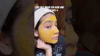 DIY face mask for acne amp acne scars💛 skincare shorts subscribe [upl. by Dunstan]