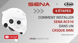 Comment installer le kit de communication bluetooth Sena ACS10 conçu pour le casque Arai Quantic [upl. by Yllut]