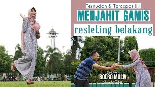 MENJAHIT GAMIS RESLETING BELAKANG TERMUDAH amp TERCEPAT [upl. by Anij]