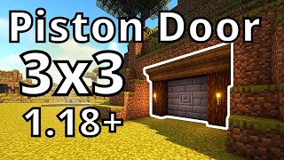 Minecraft Tutorial  3x3 Piston Door 118  119 [upl. by Sheaff]