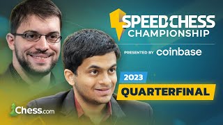 MVL v Nihal  ExBlitz Champion v 19 yr Old Indian GM  Speed Chess Championship 2023 QF coinbase [upl. by Voss]