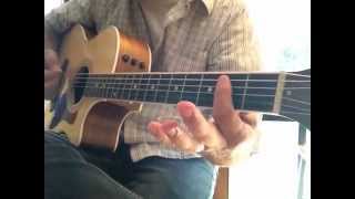 How to play Lay Down Sally by Eric Clapton on 1 guitar [upl. by Ahsemaj]