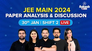 JEE Main 2024 Paper Analysis and Discussion  30th Jan Shift 2 [upl. by Odlanra]