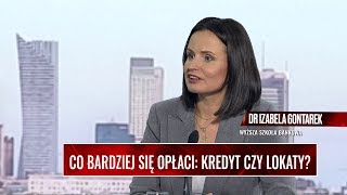 WYWIAD GOSPODARCZY Co się bardziej opłaci kredyt czy lokaty Dr Izabela Gontarek [upl. by Ahsratan903]