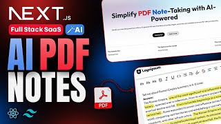 Full Stack NextJs Course  AI Note Taking App Using React Tailwind css  SaaS App [upl. by Elvis]