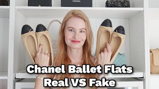 Chanel Ballet Flats Real VS Fake ✅  Learn how to spot the differences [upl. by Anauq]