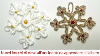 Nuovi fiocchi di neve alluncinetto da appendere allalbero [upl. by Samtsirhc]