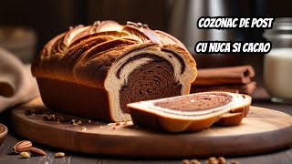 Cozonac de post cu cacao si nuca va sta pufos pana la 3 zile chiar si fara oua sau lapte [upl. by Llehcim]