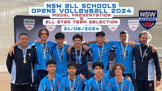 NSW All Schools Open Volleyball Medal Presentation amp All Star Team Selection 2024 [upl. by Anirtak]