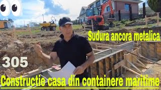 CONSTRUCTIE CASA DIN CONTAINERE MARITIMESUDURA ELECTRICA SUPORT METALIC [upl. by Kwabena]