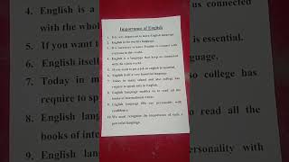 Importance of English language essay  Importance of English language speech  Importance of English [upl. by Hauser45]