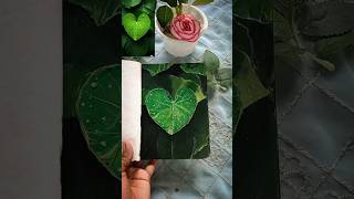 A heart shaped leaf with water droplets on it 🍀paintingstyles drawingideas viralvideo YouTube [upl. by Notreb512]